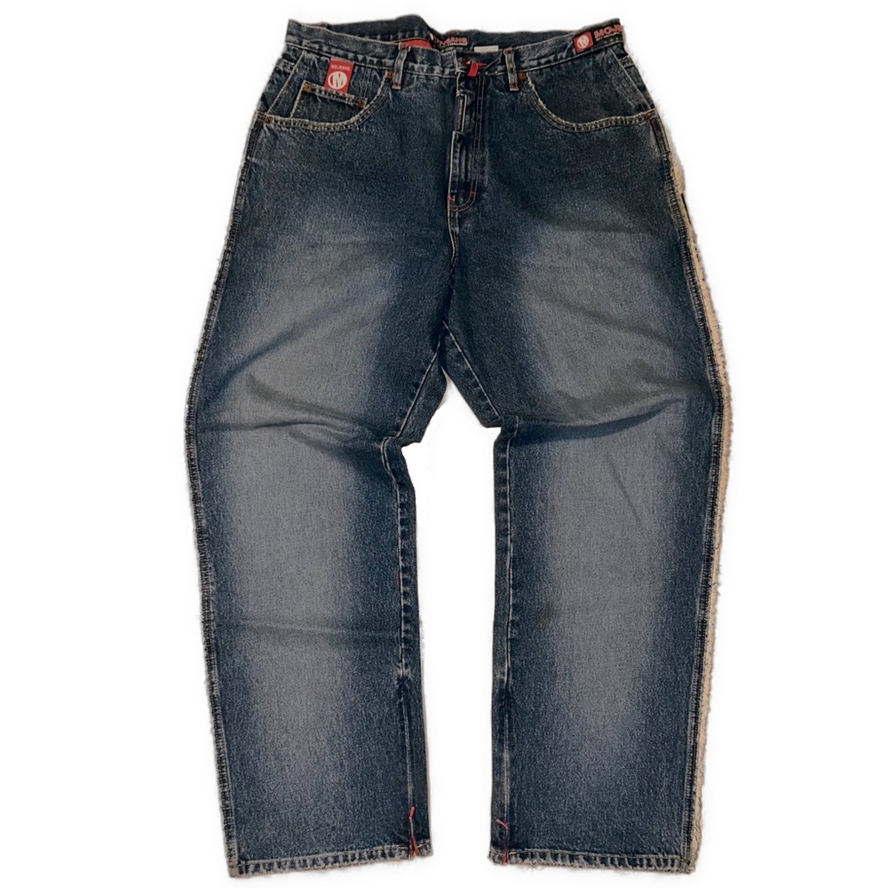 Vintage 90s MOJEANS DENIM By Maurice Malone Skate Baggy Jeans Mens 38x34